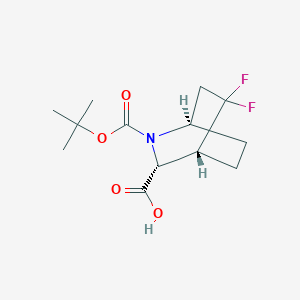 molecular formula C13H19F2NO4 B1412275 (1R,3R,4R)-rel-2-Boc-5,5-difluoro-2-azabicyclo[2.2.2]octane-3-carboxylic acid CAS No. 1290626-50-4