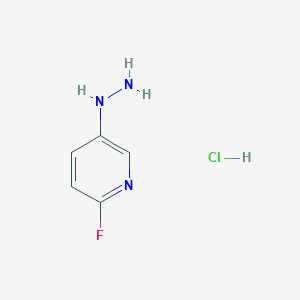 molecular formula C5H7ClFN3 B1412276 2-(6-Fluoropyridin-3-yl)hydrazine hydrochloride CAS No. 1438599-61-1