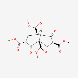 molecular formula C17H20O10 B1412277 (1R,3S,5R)-tetramethyl 2,6-dioxobicyclo[3.3.1]nonane-1,3,5,7-tetracarboxylate CAS No. 315207-70-6