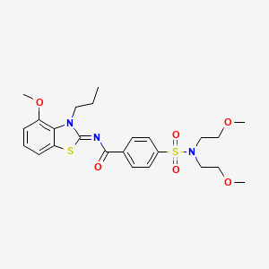 molecular formula C24H31N3O6S2 B14122774 (Z)-4-(N,N-bis(2-methoxyethyl)sulfamoyl)-N-(4-methoxy-3-propylbenzo[d]thiazol-2(3H)-ylidene)benzamide CAS No. 1006992-35-3