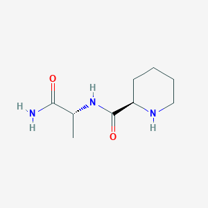 molecular formula C9H17N3O2 B1412279 (2R)-2-{[(2R)-piperidin-2-yl]formamido}propanamide CAS No. 1841701-78-7