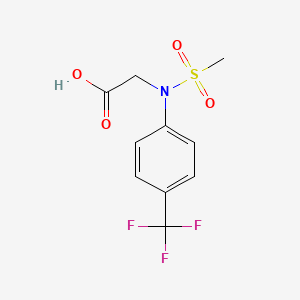 molecular formula C10H10F3NO4S B1412283 N-(Methylsulfonyl)-N-[4-(trifluoromethyl)phenyl]glycine CAS No. 1858257-23-4