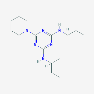molecular formula C16H30N6 B14122841 N,N'-di(butan-2-yl)-6-(piperidin-1-yl)-1,3,5-triazine-2,4-diamine 