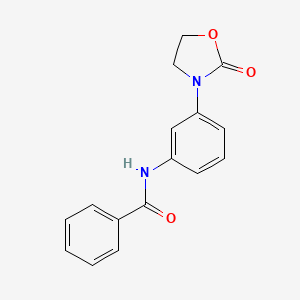 molecular formula C16H14N2O3 B14122857 N-[3-(2-oxo-1,3-oxazolidin-3-yl)phenyl]benzamide 