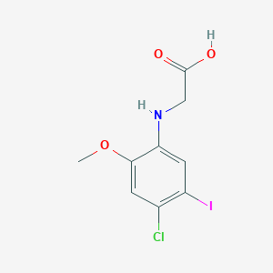 molecular formula C9H9ClINO3 B1412287 2-((4-Chloro-5-iodo-2-methoxyphenyl)-amino)acetic acid CAS No. 1508278-51-0