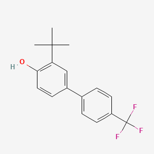 molecular formula C17H17F3O B14122879 3-(tert-Butyl)-4'-(trifluoromethyl)-[1,1'-biphenyl]-4-ol 