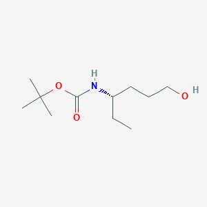 molecular formula C11H23NO3 B1412290 tert-butyl N-[(3S)-6-hydroxyhexan-3-yl]carbamate CAS No. 1932585-61-9