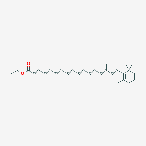 molecular formula C32H44O2 B14122937 Ethyl 2,6,11,15-tetramethyl-17-(2,6,6-trimethylcyclohex-1-en-1-yl)heptadeca-2,4,6,8,10,12,14,16-octaenoate 