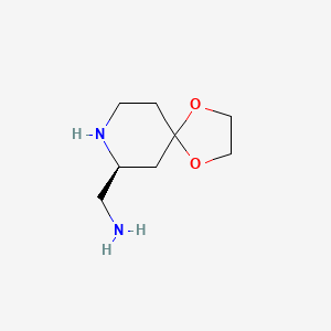molecular formula C8H16N2O2 B1412297 (S)-1,4-Dioxa-8-azaspiro[4.5]decane-7-methanamine CAS No. 1352343-55-5