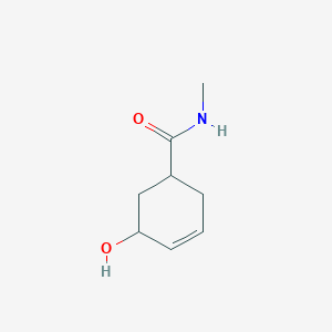 molecular formula C8H13NO2 B141230 5-hydroxy-N-methylcyclohex-3-ene-1-carboxamide CAS No. 135715-24-1