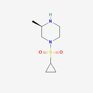 molecular formula C8H16N2O2S B1412301 (3R)-1-(cyclopropanesulfonyl)-3-methylpiperazine CAS No. 1604335-79-6