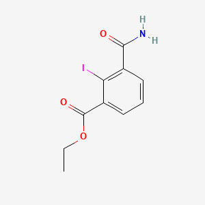 molecular formula C10H10INO3 B14123056 Ethyl 3-carbamoyl-2-iodobenzoate 
