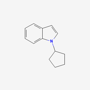molecular formula C13H15N B14123075 1-Cyclopentyl-1H-indole 