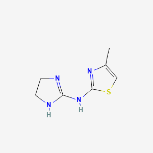 molecular formula C7H10N4S B14123086 N-(4,5-Dihydro-1H-imidazol-2-yl)-4-methyl-1,3-thiazol-2-amine CAS No. 88964-04-9
