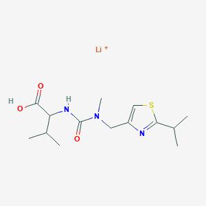 molecular formula C14H23LiN3O3S+ B14123143 Lithium;3-methyl-2-[[methyl-[(2-propan-2-yl-1,3-thiazol-4-yl)methyl]carbamoyl]amino]butanoic acid 