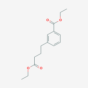 molecular formula C15H20O4 B14123208 Ethyl 3-(3-ethoxycarbonylpropyl)benzoate 