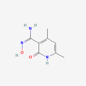 molecular formula C8H11N3O2 B14123243 N'-hydroxy-4,6-dimethyl-2-oxo-1H-pyridine-3-carboximidamide 
