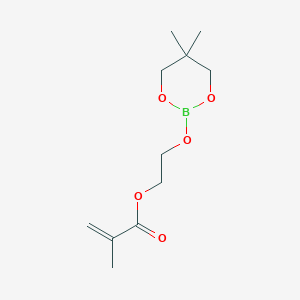 molecular formula C11H19BO5 B14123345 2-(5,5-Dimethyl-1,3,2-dioxaborinan-2-yloxy)ethylmethacrylate 