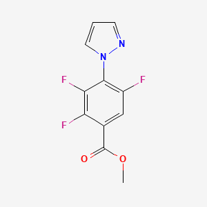 molecular formula C11H7F3N2O2 B1412338 methyl 2,3,5-trifluoro-4-(1H-pyrazol-1-yl)benzoate CAS No. 1858250-92-6