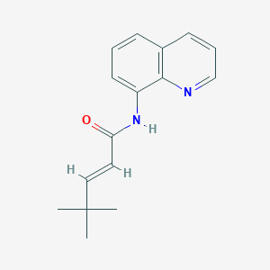 molecular formula C16H18N2O B14123402 (E)-4,4-Dimethyl-N-(quinolin-8-yl)pent-2-enamide 