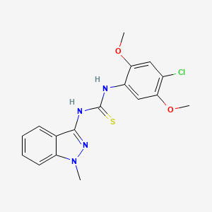 molecular formula C17H17ClN4O2S B1412342 N-(4-Chloro-2,5-dimethoxyphenyl)-N'-(1-methyl-1H-indazol-3-yl)thiourea CAS No. 1858241-71-0