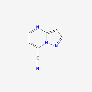 molecular formula C7H4N4 B1412344 Pyrazolo[1,5-a]pyrimidine-7-carbonitrile CAS No. 1803597-11-6