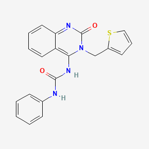 molecular formula C20H16N4O2S B14123463 1-[2-Oxo-3-(thiophen-2-ylmethyl)quinazolin-4-yl]-3-phenylurea 