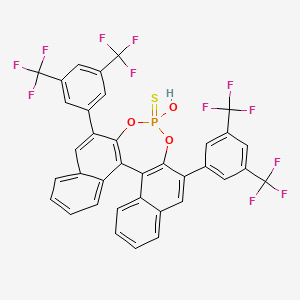 B1412347 (S)-2,6-Bis(3,5-bis(trifluoromethyl)phenyl)-4-hydroxydinaphtho-[2,1-d:1',2'-f][1,3,2]dioxaphosphepine 4-sulfide CAS No. 1706463-48-0