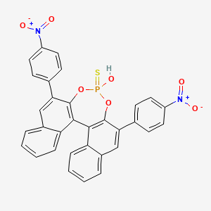 13-hydroxy-10,16-bis(4-nitrophenyl)-13-sulfanylidene-12,14-dioxa-13λ5-phosphapentacyclo[13.8.0.02,11.03,8.018,23]tricosa-1(15),2(11),3,5,7,9,16,18,20,22-decaene