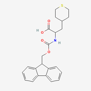 molecular formula C23H25NO4S B14123509 N-[(9H-Fluoren-9-ylmethoxy)carbonyl]-3-(tetrahydro-2H-thiopyran-4-YL)alanine CAS No. 494210-68-3