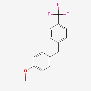 molecular formula C15H13F3O B14123520 Benzene, 1-[(4-methoxyphenyl)methyl]-4-(trifluoromethyl)- CAS No. 398126-85-7