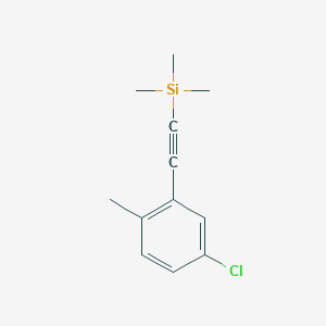 molecular formula C12H15ClSi B14123553 (5-Chloro-2-methyl-phenylethynyl)-trimethyl-silane 