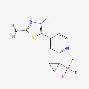 molecular formula C13H12F3N3S B1412357 4-甲基-5-(2-(1-(三氟甲基)环丙基)-吡啶-4-基)噻唑-2-胺 CAS No. 1395492-69-9