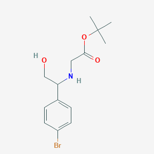 molecular formula C14H20BrNO3 B1412358 Tert-butyl 2-(1-(4-bromophenyl)-2-hydroxyethylamino)acetate CAS No. 2202710-79-8