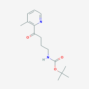 molecular formula C15H22N2O3 B1412359 Tert-butyl (4-(3-methylpyridin-2-yl)-4-oxobutyl)carbamate CAS No. 1355175-73-3