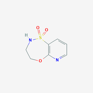 molecular formula C7H8N2O3S B1412360 3,4-dihydro-2H-pyrido[2,3-b][1,4,5]oxathiazepine 1,1-dioxide CAS No. 1799974-06-3