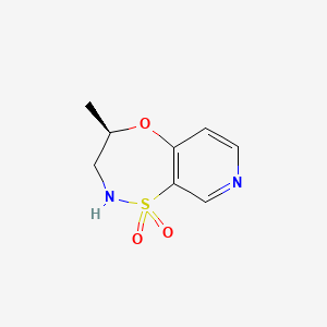 molecular formula C8H10N2O3S B1412361 (R)-4-methyl-3,4-dihydro-2H-pyrido[4,3-b][1,4,5]oxathiazepine 1,1-dioxide CAS No. 1799976-82-1