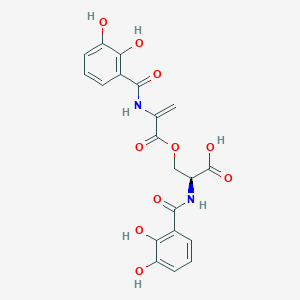 molecular formula C20H18N2O10 B14123684 dehydroalanine, N,N'-bis(2,3-Dihydroxybenzoyl)-O-L-seryl-L- 