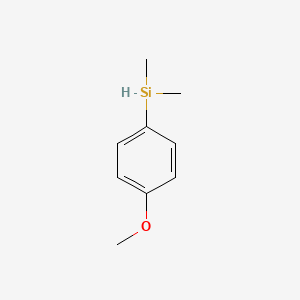 molecular formula C9H14OSi B14123910 Silane, (4-methoxyphenyl)dimethyl- CAS No. 1432-38-8