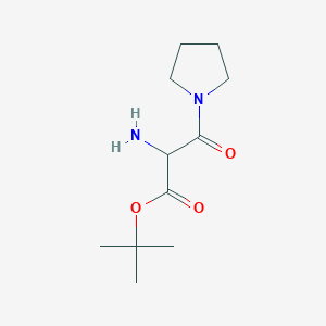 molecular formula C11H20N2O3 B14123944 Tert-butyl 2-amino-3-oxo-3-pyrrolidin-1-ylpropanoate 