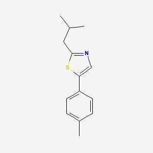molecular formula C14H17NS B14123983 2-(Iso-butyl)-5-(p-tolyl)thiazole 