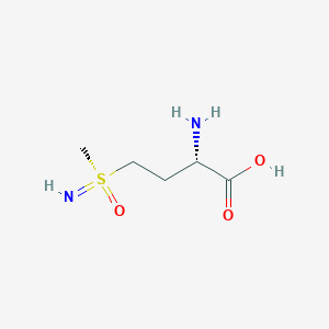 molecular formula C5H12N2O3S B141240 (R-(R*,S*))-S-(3-Amino-3-carboxypropyl)-S-methylsulphoximide CAS No. 21752-31-8