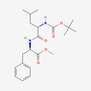 molecular formula C21H32N2O5 B14124066 D-Phenylalanine, N-[(1,1-diMethylethoxy)carbonyl]-L-leucyl-, Methyl ester CAS No. 15136-32-0