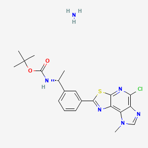 (R)-tert-butyl (1-(3-(5-chloro-8-methyl-8H-imidazo[4,5-d]thiazolo[5,4-b]pyridin-2-yl)phenyl)ethyl)carbamate