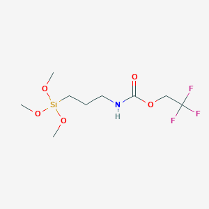 molecular formula C9H18F3NO5Si B14124121 Trifluoroethyl [3-(trimethoxysilyl)propyl]carbamate 