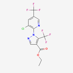 B1412414 ethyl 1-(3-chloro-5-(trifluoromethyl)pyridin-2-yl)-5-(trifluoromethyl)-1H-pyrazole-4-carboxylate CAS No. 1823188-20-0