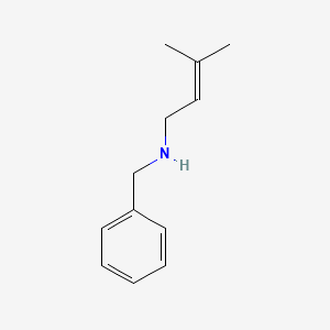 molecular formula C12H17N B14124155 Benzenemethanamine, N-(3-methyl-2-butenyl)- CAS No. 61907-84-4
