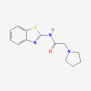molecular formula C13H15N3OS B14124173 N-(1,3-benzothiazol-2-yl)-2-(pyrrolidin-1-yl)acetamide CAS No. 725245-14-7