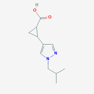 2-[1-(2-methylpropyl)-1H-pyrazol-4-yl]cyclopropane-1-carboxylic acid