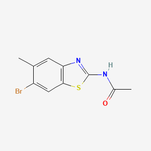 molecular formula C10H9BrN2OS B14124345 N-(6-Bromo-5-methyl-2-benzothiazolyl)acetamide CAS No. 947248-64-8